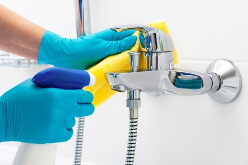 Carpet cleaner treating stains in a SW12 property