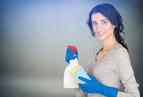 Team leader reviewing safety standards during a carpet cleaning task